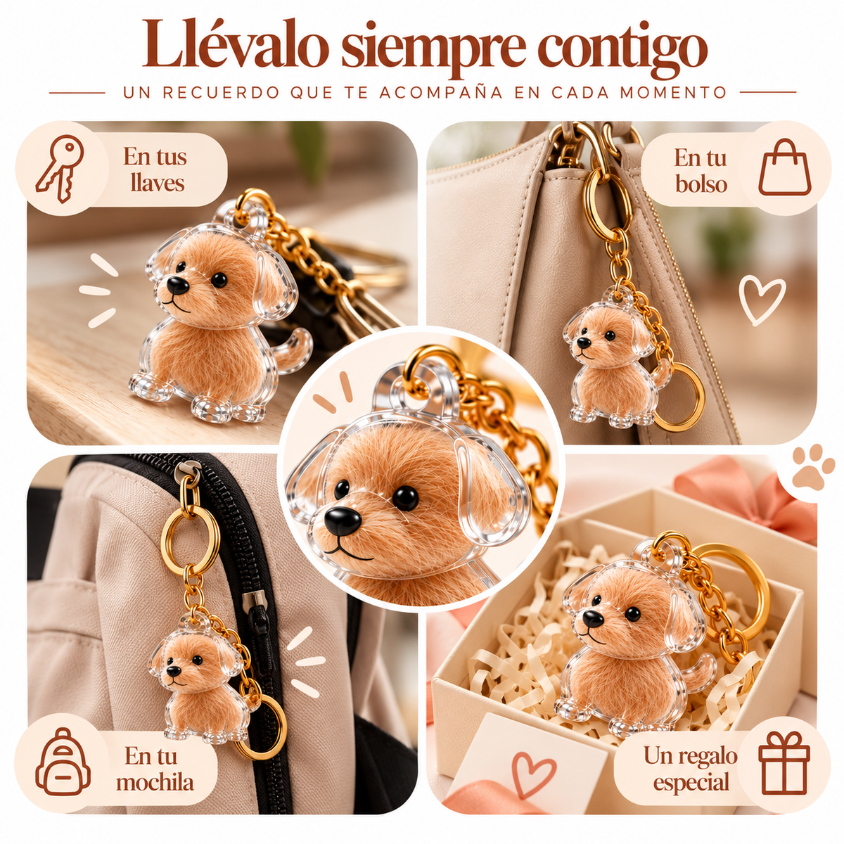 Huellia - Llavero Recuerdo de tu Mascota