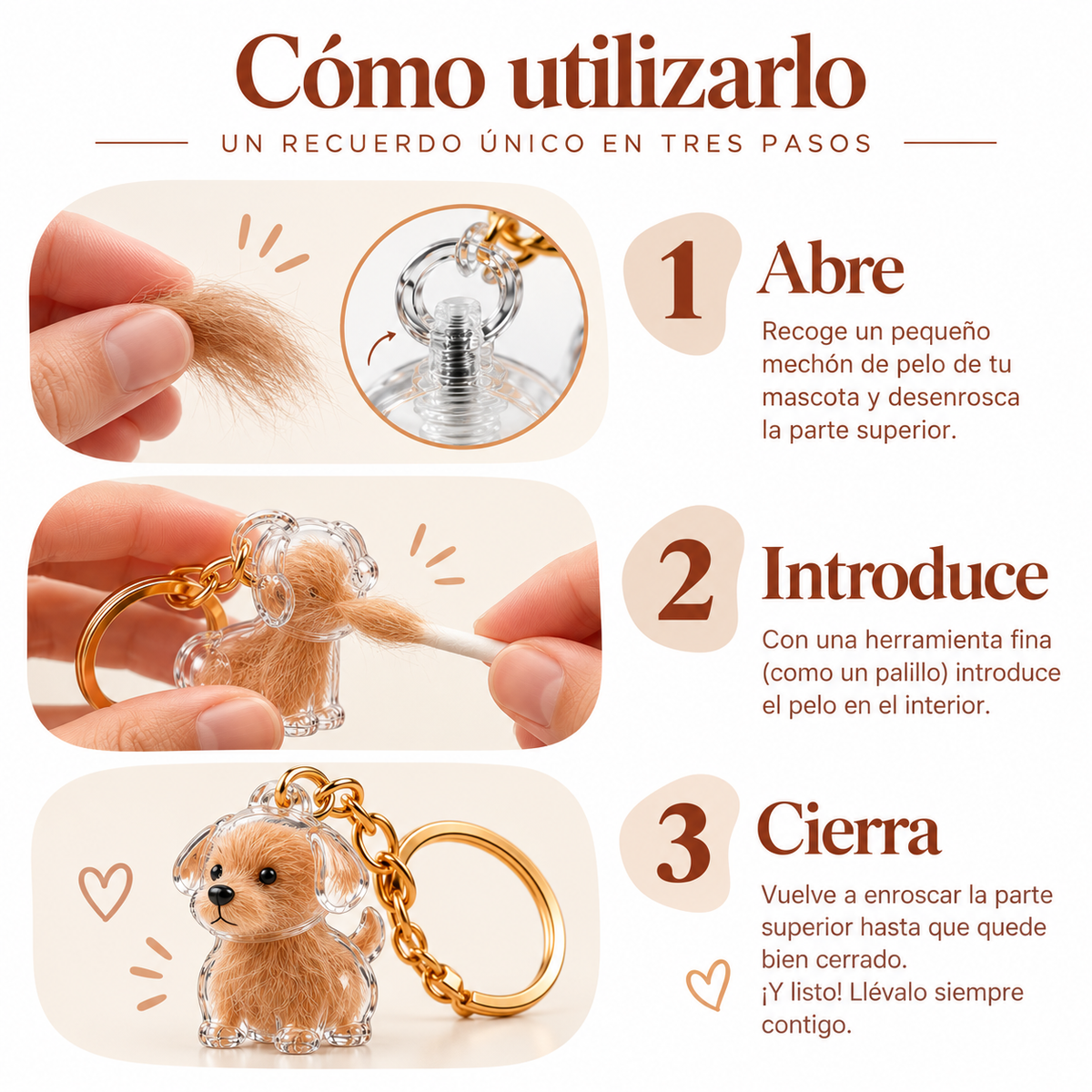 Huellia - Llavero Recuerdo de tu Mascota